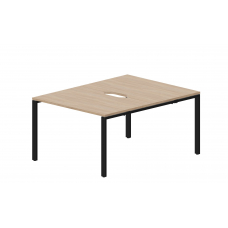 Составной стол на 2 рабочих места (2 эргономичных выреза) STN2TV128