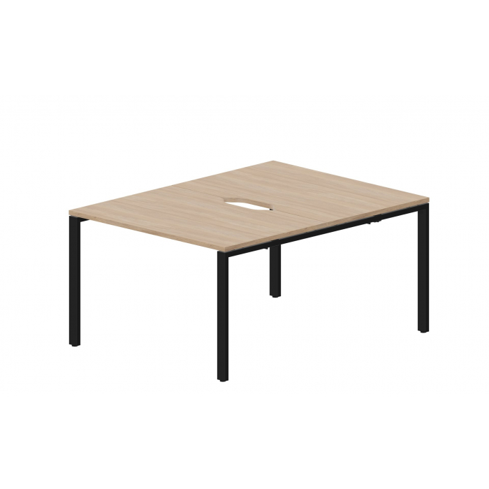 Составной стол на 2 рабочих места (2 эргономичных выреза) STN2TV128