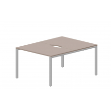 Составной стол на 2 рабочих места (2 эргономичных выреза) STN2TV128