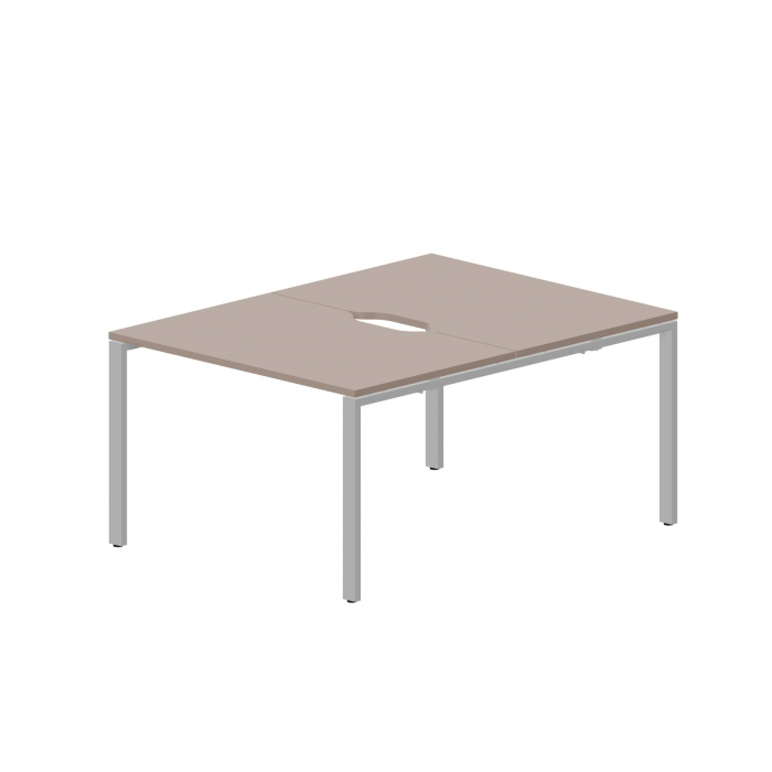 Составной стол на 2 рабочих места (2 эргономичных выреза) STN2TV128