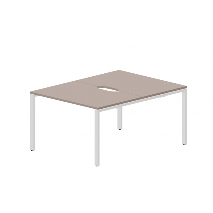 Составной стол на 2 рабочих места (2 эргономичных выреза) STN2TV128