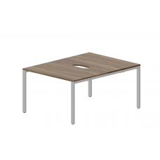 Составной стол на 2 рабочих места (2 эргономичных выреза) STN2TV128