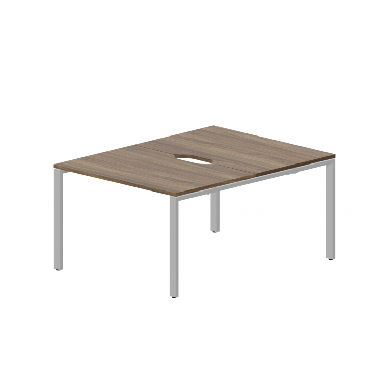 Составной стол на 2 рабочих места (2 эргономичных выреза) STN2TV128