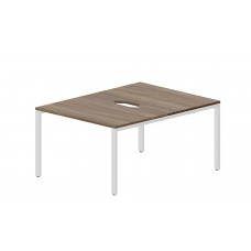 Составной стол на 2 рабочих места (2 эргономичных выреза) STN2TV128