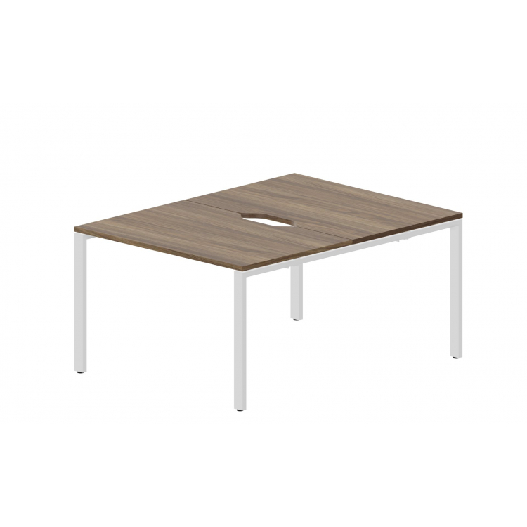 Составной стол на 2 рабочих места (2 эргономичных выреза) STN2TV128