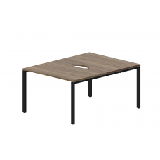 Составной стол на 2 рабочих места (2 эргономичных выреза) STN2TV128