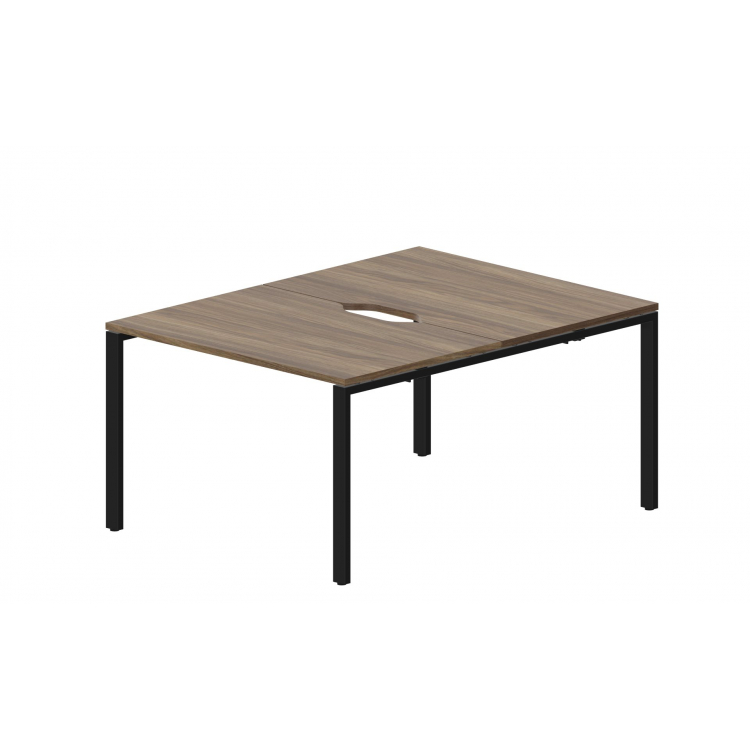 Составной стол на 2 рабочих места (2 эргономичных выреза) STN2TV128