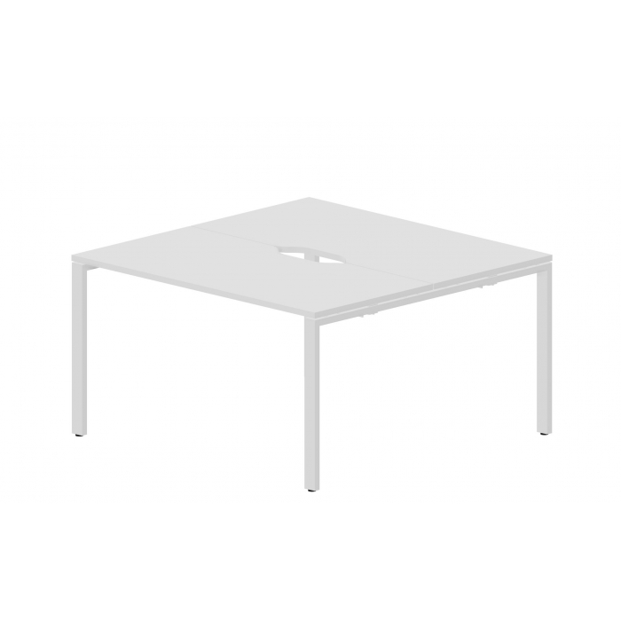 Составной стол на 2 рабочих места (2 эргономичных выреза) STN2TV147