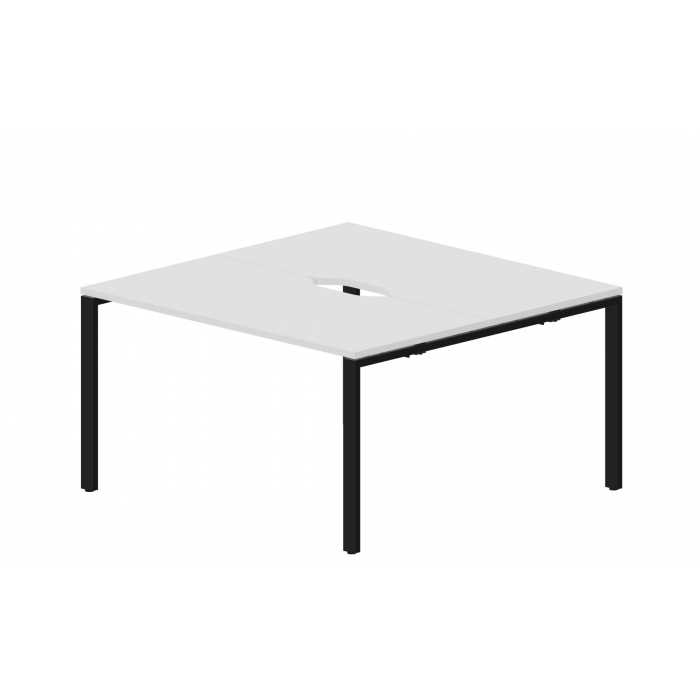 Составной стол на 2 рабочих места (2 эргономичных выреза) STN2TV147