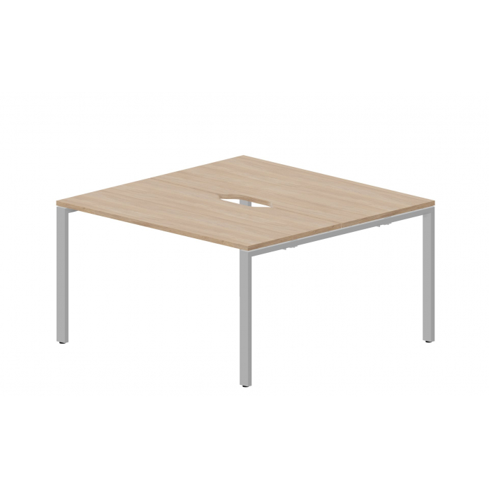 Составной стол на 2 рабочих места (2 эргономичных выреза) STN2TV147