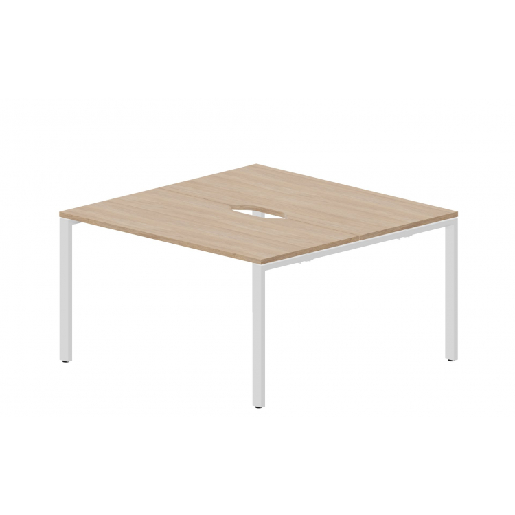 Составной стол на 2 рабочих места (2 эргономичных выреза) STN2TV147