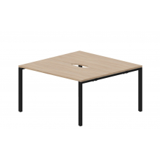 Составной стол на 2 рабочих места (2 эргономичных выреза) STN2TV147
