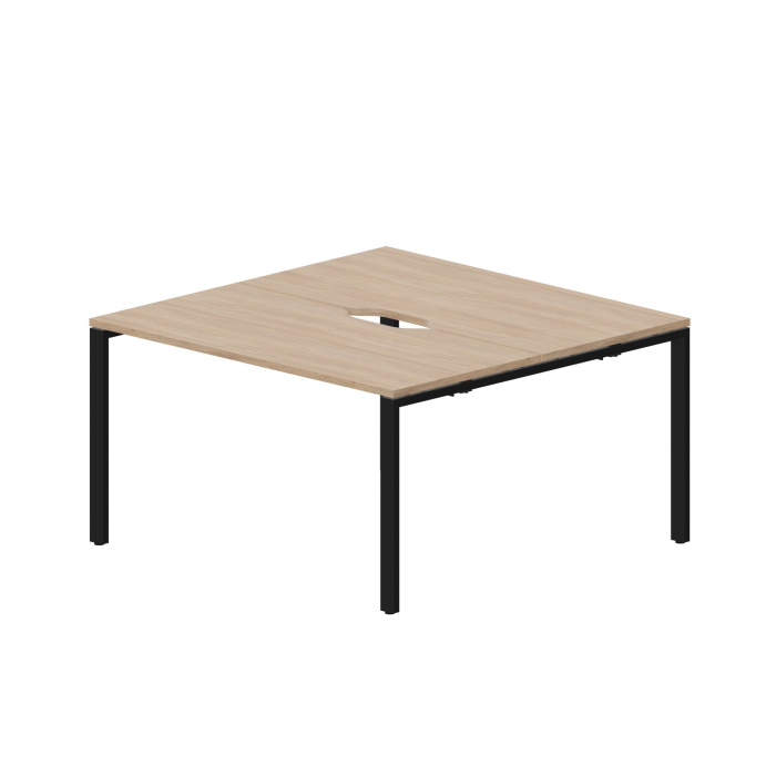 Составной стол на 2 рабочих места (2 эргономичных выреза) STN2TV147