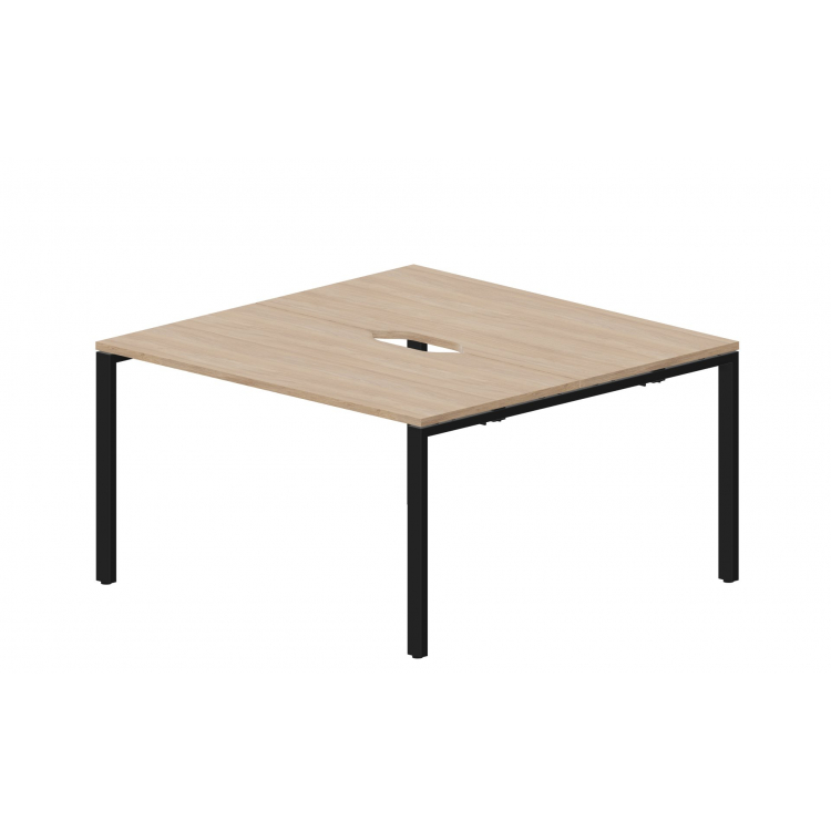 Составной стол на 2 рабочих места (2 эргономичных выреза) STN2TV147