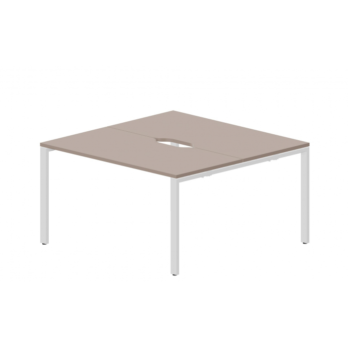 Составной стол на 2 рабочих места (2 эргономичных выреза) STN2TV147