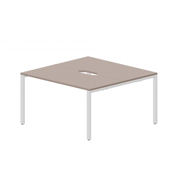 Составной стол на 2 рабочих места (2 эргономичных выреза) STN2TV147