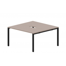 Составной стол на 2 рабочих места (2 эргономичных выреза) STN2TV147