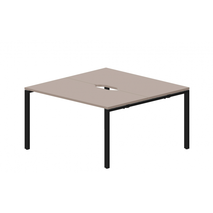 Составной стол на 2 рабочих места (2 эргономичных выреза) STN2TV147