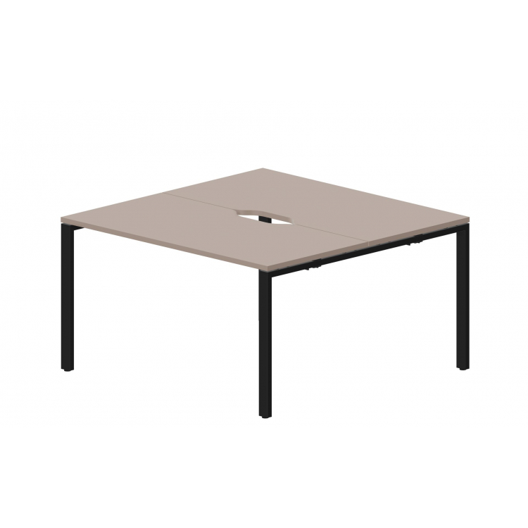 Составной стол на 2 рабочих места (2 эргономичных выреза) STN2TV147