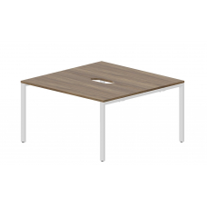 Составной стол на 2 рабочих места (2 эргономичных выреза) STN2TV147