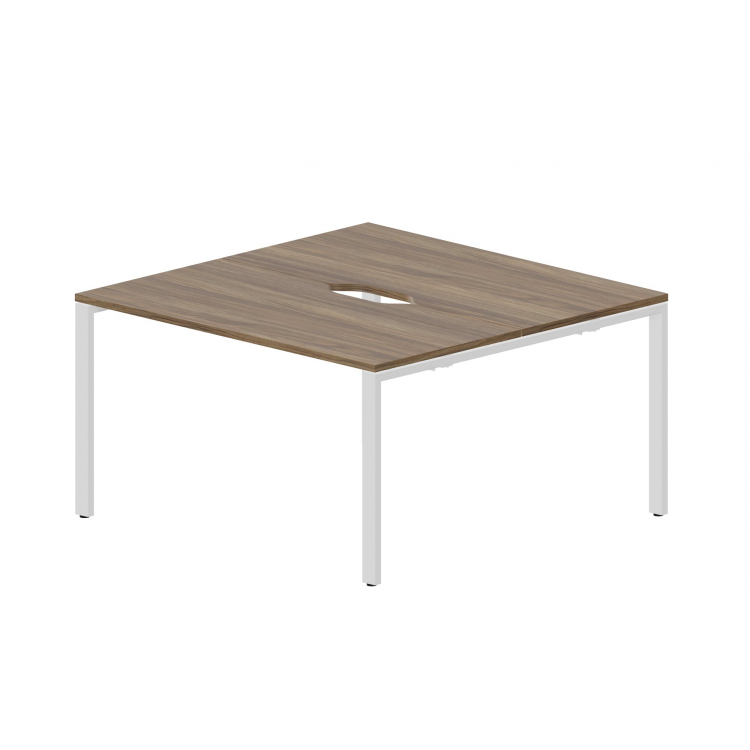 Составной стол на 2 рабочих места (2 эргономичных выреза) STN2TV147