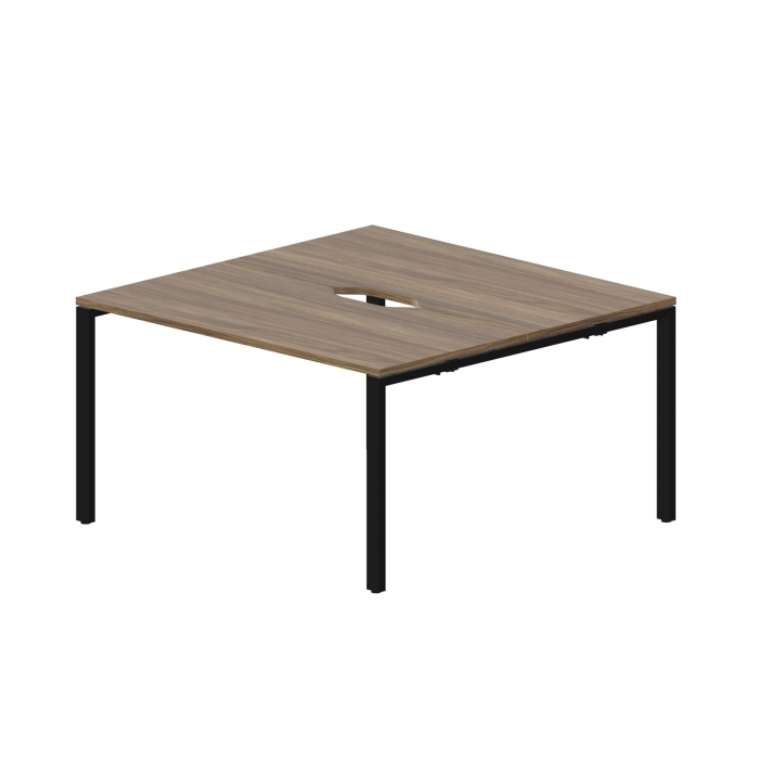 Составной стол на 2 рабочих места (2 эргономичных выреза) STN2TV147