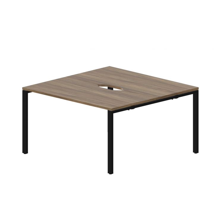 Составной стол на 2 рабочих места (2 эргономичных выреза) STN2TV147