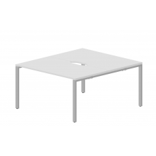 Составной стол на 2 рабочих места (2 эргономичных выреза) STN2TV148