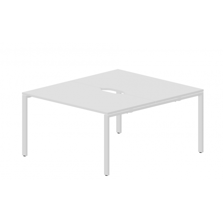 Составной стол на 2 рабочих места (2 эргономичных выреза) STN2TV148