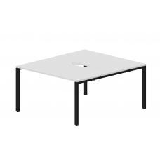 Составной стол на 2 рабочих места (2 эргономичных выреза) STN2TV148