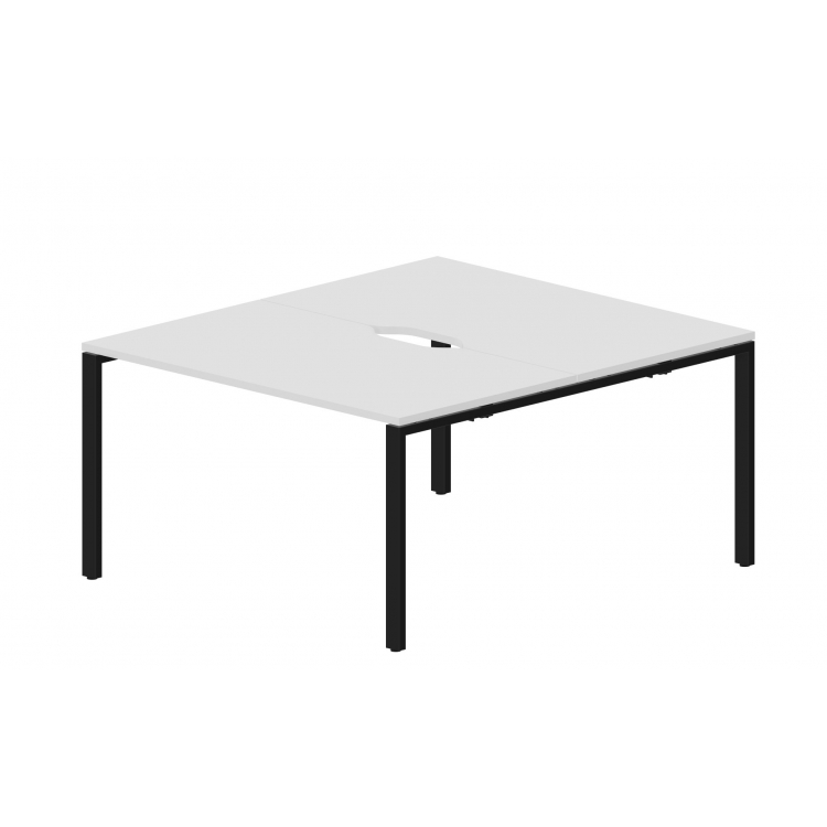 Составной стол на 2 рабочих места (2 эргономичных выреза) STN2TV148