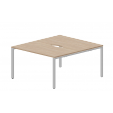 Составной стол на 2 рабочих места (2 эргономичных выреза) STN2TV148