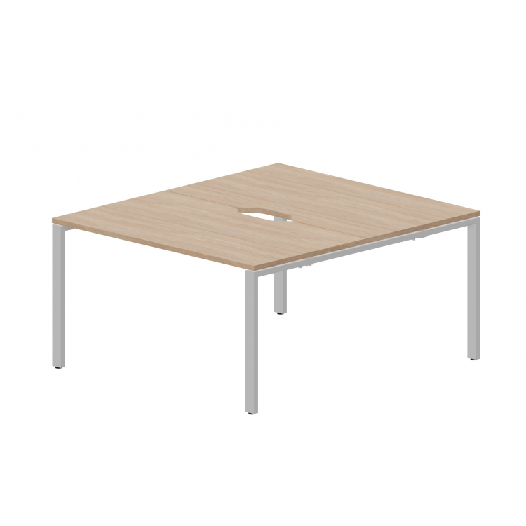 Составной стол на 2 рабочих места (2 эргономичных выреза) STN2TV148