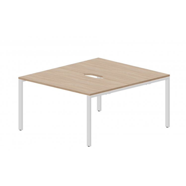 Составной стол на 2 рабочих места (2 эргономичных выреза) STN2TV148