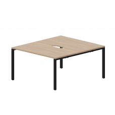 Составной стол на 2 рабочих места (2 эргономичных выреза) STN2TV148