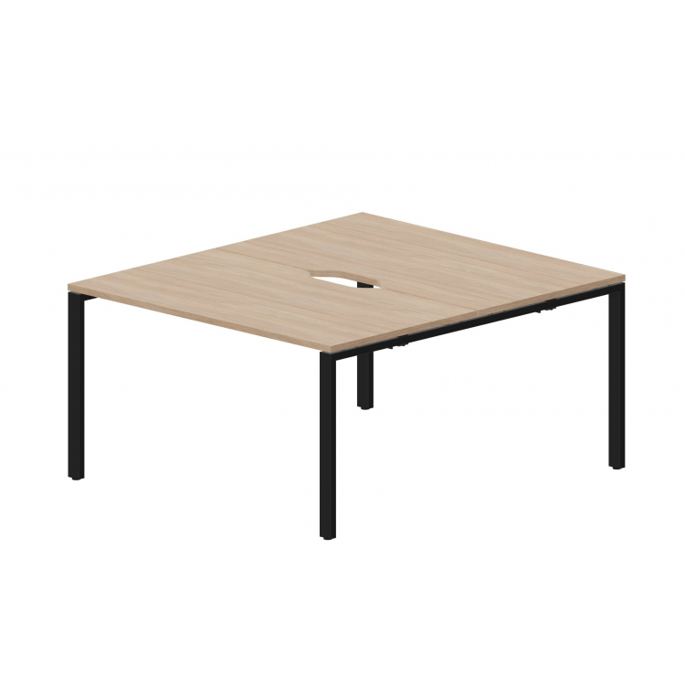 Составной стол на 2 рабочих места (2 эргономичных выреза) STN2TV148