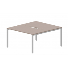 Составной стол на 2 рабочих места (2 эргономичных выреза) STN2TV148