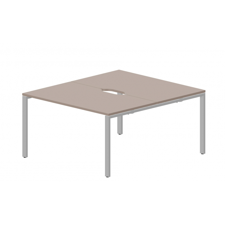 Составной стол на 2 рабочих места (2 эргономичных выреза) STN2TV148