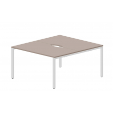 Составной стол на 2 рабочих места (2 эргономичных выреза) STN2TV148