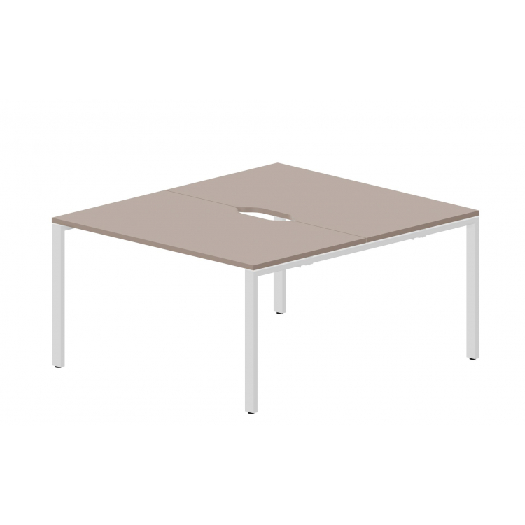 Составной стол на 2 рабочих места (2 эргономичных выреза) STN2TV148