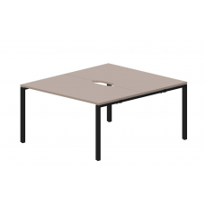 Составной стол на 2 рабочих места (2 эргономичных выреза) STN2TV148