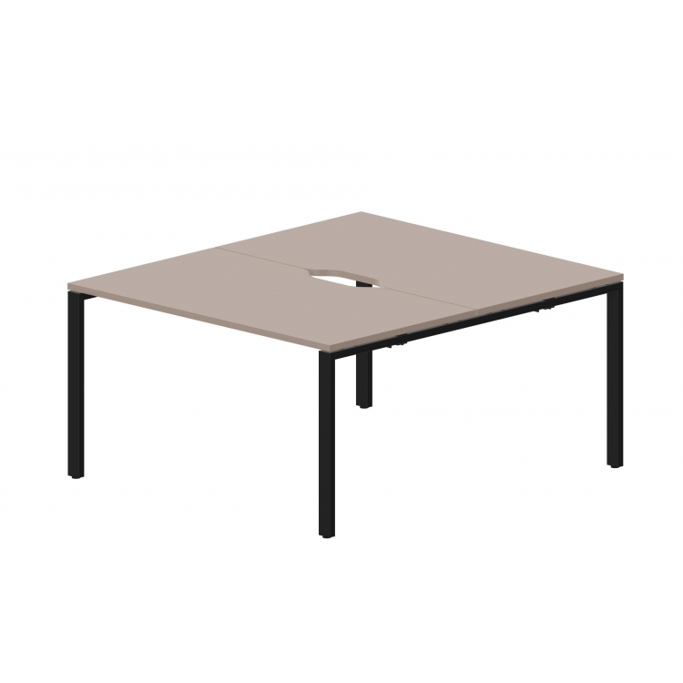 Составной стол на 2 рабочих места (2 эргономичных выреза) STN2TV148