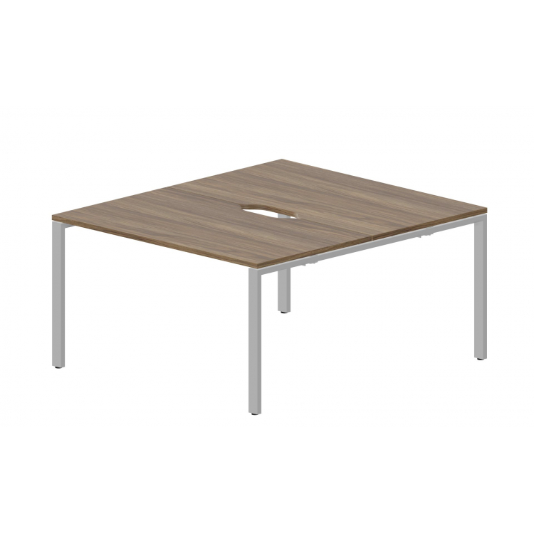 Составной стол на 2 рабочих места (2 эргономичных выреза) STN2TV148