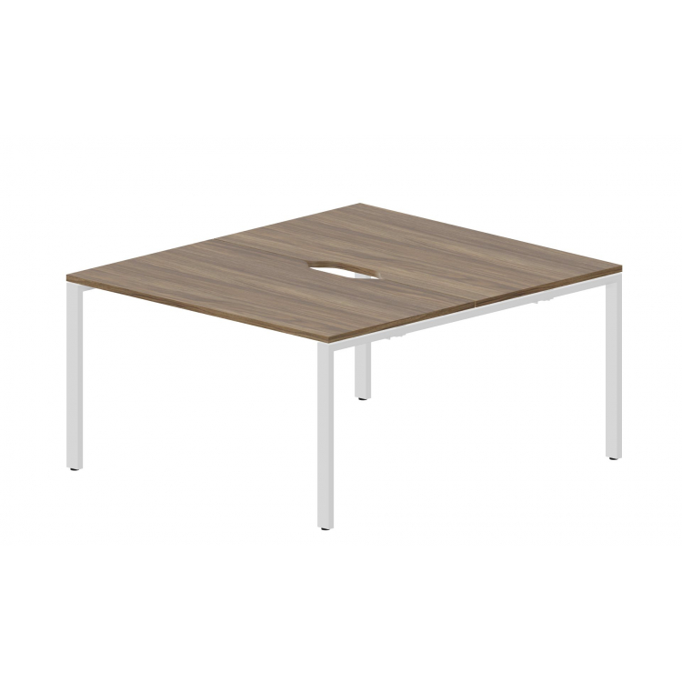 Составной стол на 2 рабочих места (2 эргономичных выреза) STN2TV148