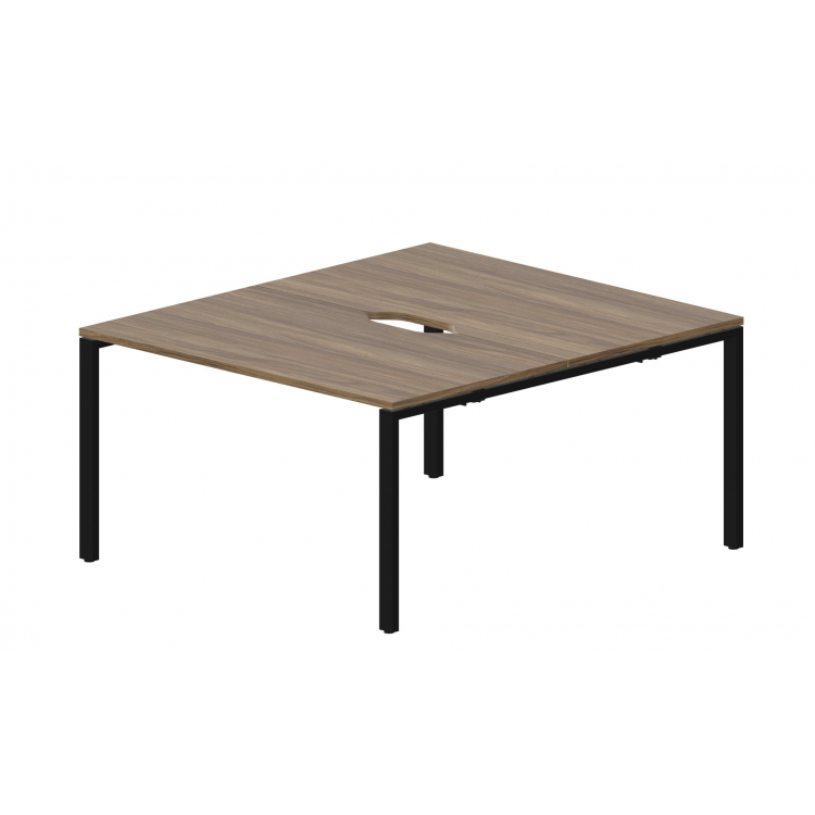 Составной стол на 2 рабочих места (2 эргономичных выреза) STN2TV148