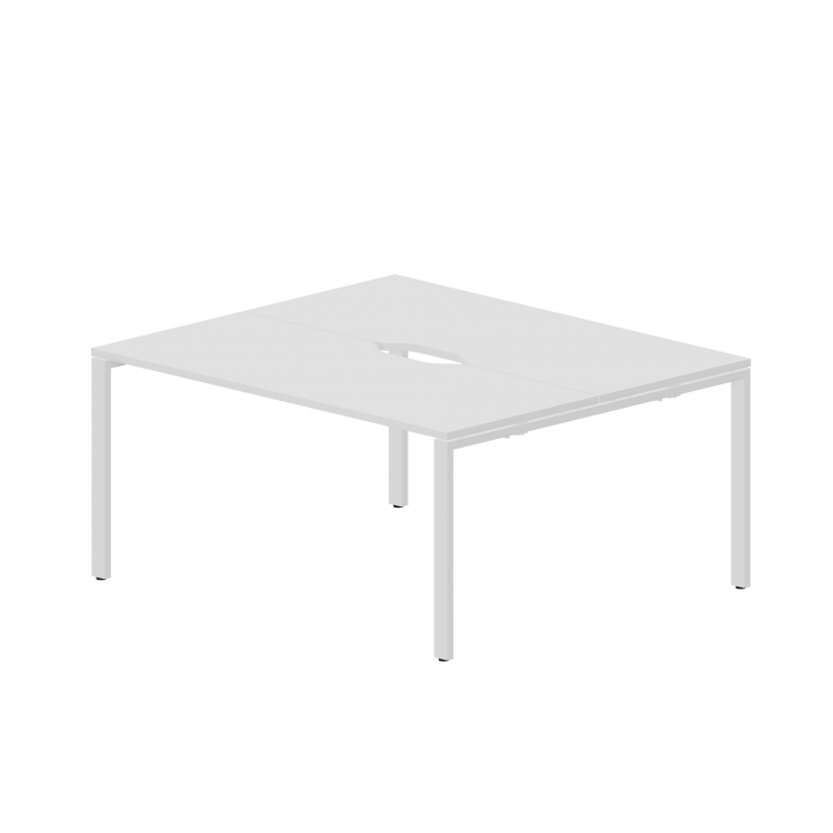 Составной стол на 2 рабочих места (2 эргономичных выреза) STN2TV167