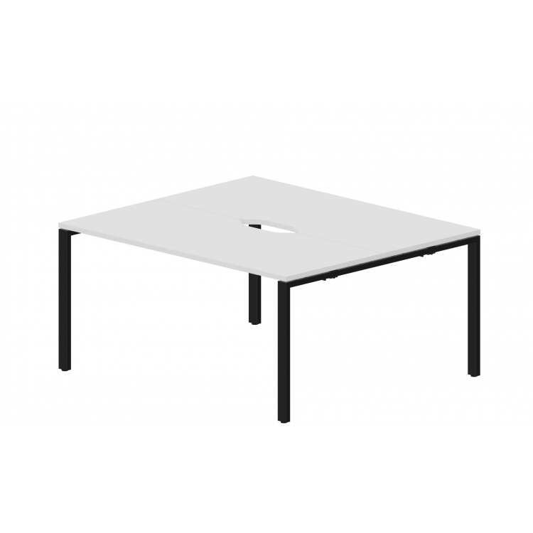 Составной стол на 2 рабочих места (2 эргономичных выреза) STN2TV167