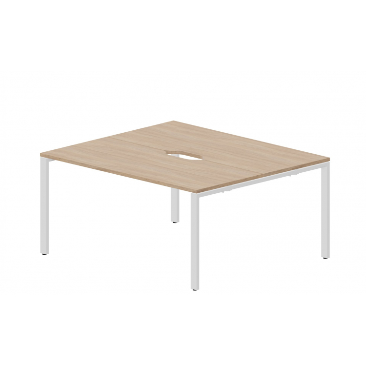 Составной стол на 2 рабочих места (2 эргономичных выреза) STN2TV167