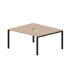 Составной стол на 2 рабочих места (2 эргономичных выреза) STN2TV167