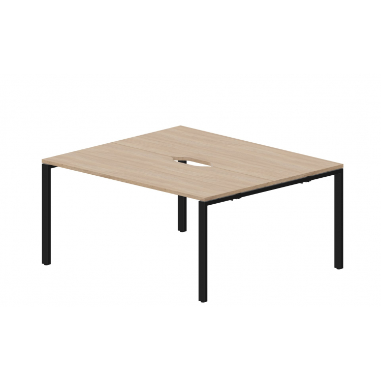 Составной стол на 2 рабочих места (2 эргономичных выреза) STN2TV167